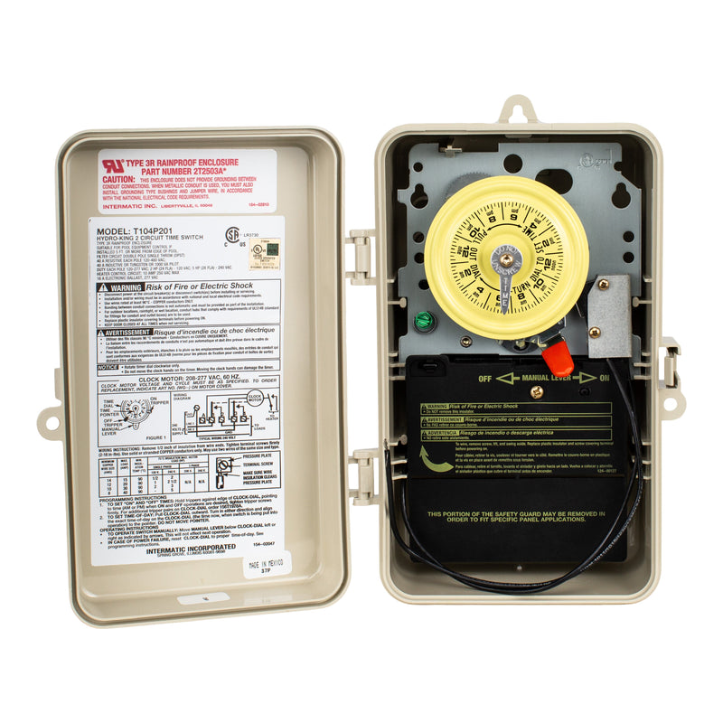 Intermatic T104P201 - Mechanical Timer 208-277V Pool Heater Protection ...