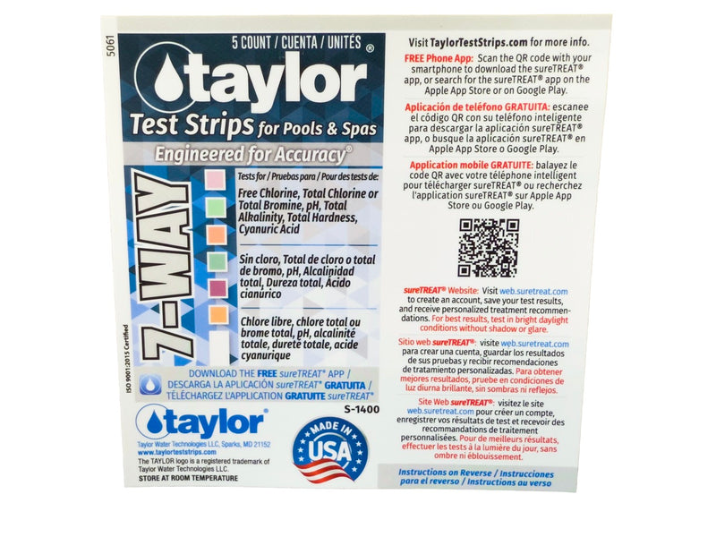 Taylor 7-Way Test Strips  Sample Pack