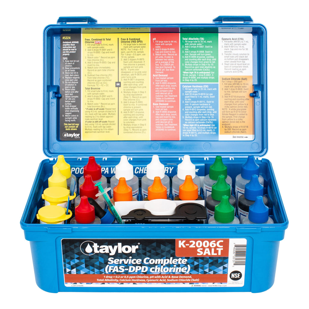 Taylor K-2006C-SALT Complete (FAS-DPD Chlorine) Test Kit – Pool Geek