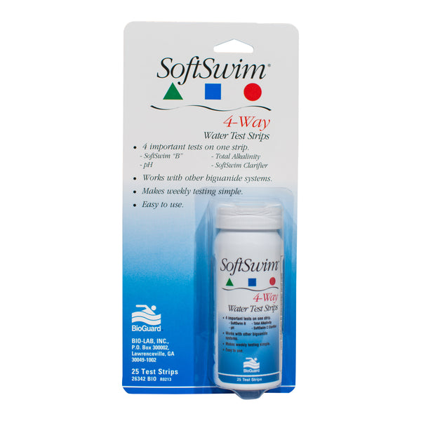 BioGuard SoftSwim 4-Way Water Test Strips