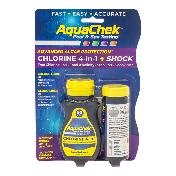 AquaChek Free Chlorine + Shock Test Strips
