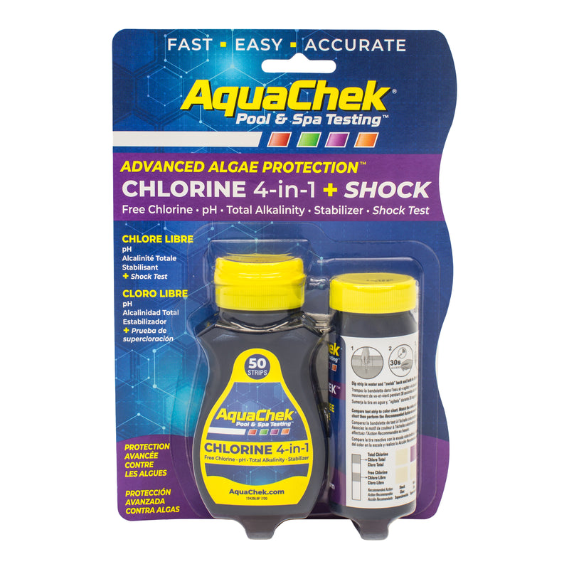 AquaChek Free Chlorine + Shock Test Strips