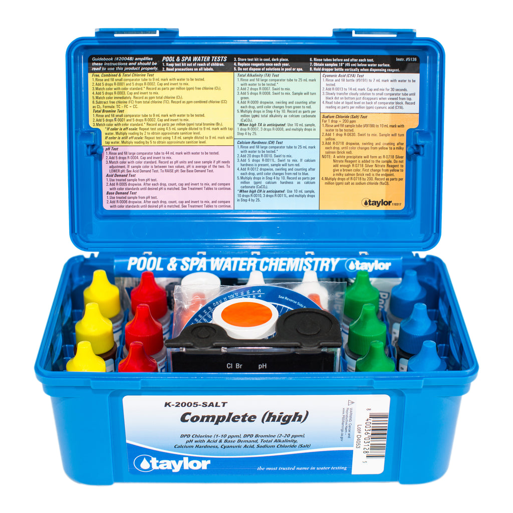 Pool Salt Test Kit Taylor K-2005-SALT Complete (High) Test Kit – Pool Geek