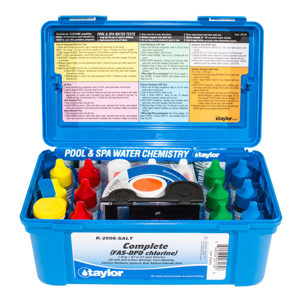 Taylor K2006SALT Complete (FASDPD Chlorine) Test Kit Pool Geek